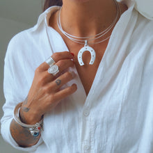 Cargar imagen en el visor de la galería, Choker Círculo - tamaño regulable - Plata925