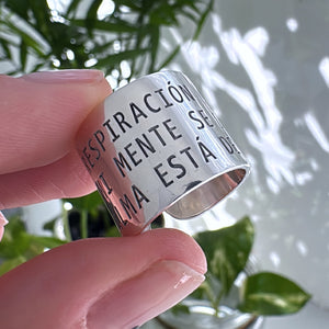 Anillo Respira - tamaño regulable- Plata925