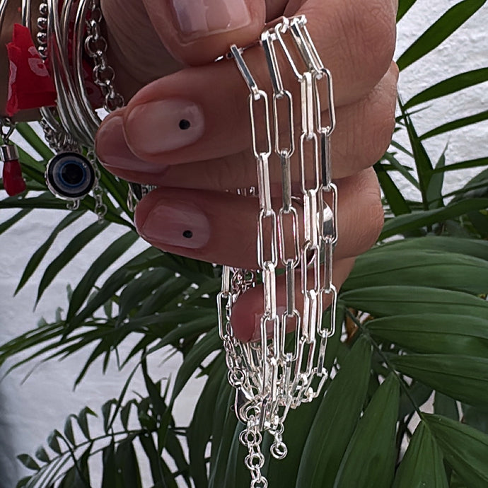 Pulsera eslabones - largo regulable - Plata925