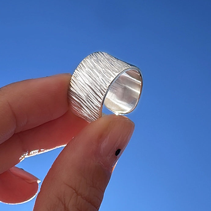 Anillo Corteza - tamaño regulable- Plata925