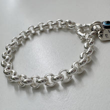 Cargar imagen en el visor de la galería, Pulsera Rolo Italiana M con broche marinero - 19 cm - Plata925