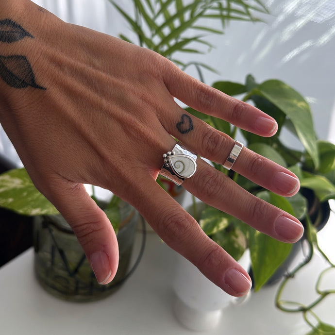 Anillo Ojo de Shiva - tamaño regulable - Plata925