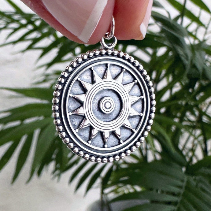 Medallón Sol - 2,1 cm - Plata925