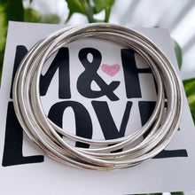 Cargar imagen en el visor de la galería, Pulsera esclava clásica de alambre redondo - Plata925